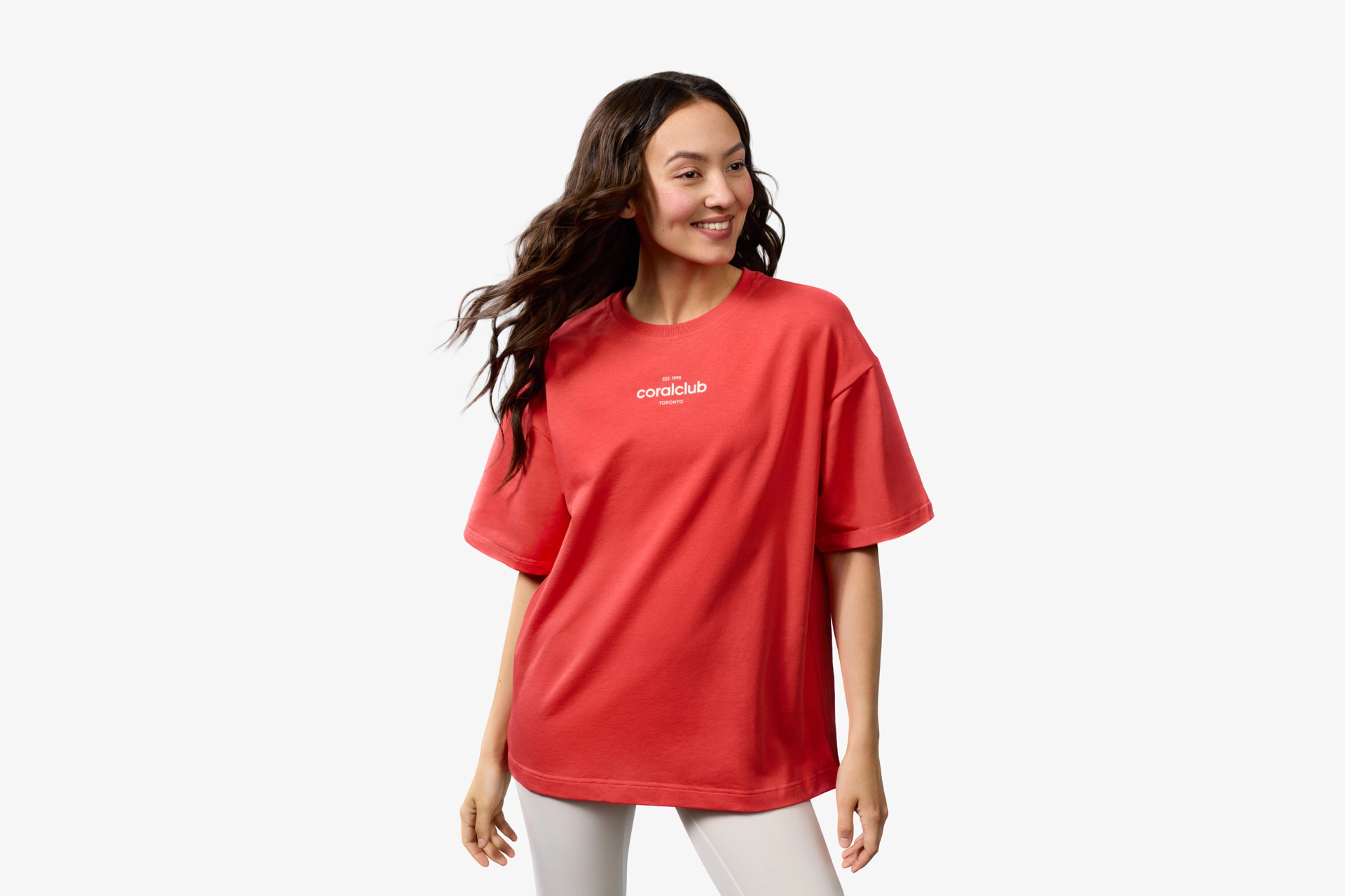 Oversized T-shirt, coral